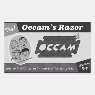 Adesivo Retangular Anúncio do vintage da lâmina de Occam