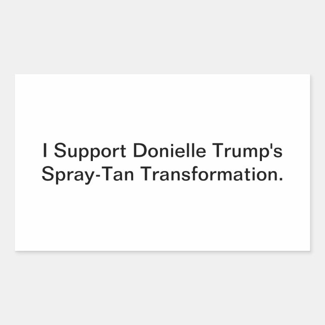 Adesivo Retangular Apoio Trans Donielle Trump Hankamer Artjunkhaus (Frente)