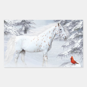 Adesivo Retangular Appaloosa do inverno
