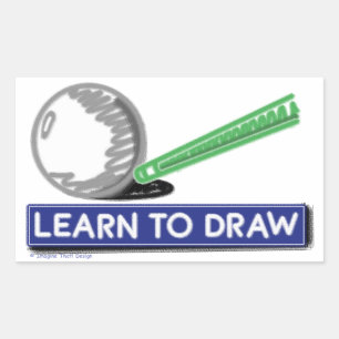 Adesivo Retangular Aprenda a Desenhar