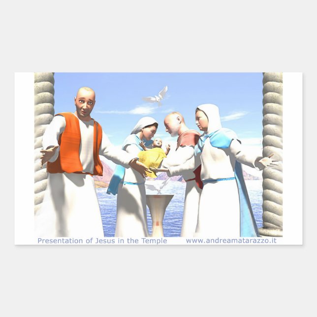 Adesivo Retangular Apresentação de Jesus no Templo (Frente)