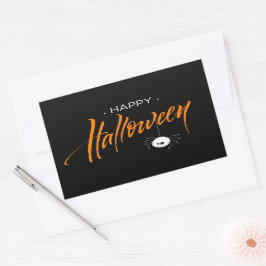 Adesivo Retangular Aranha de Halloween Fofa