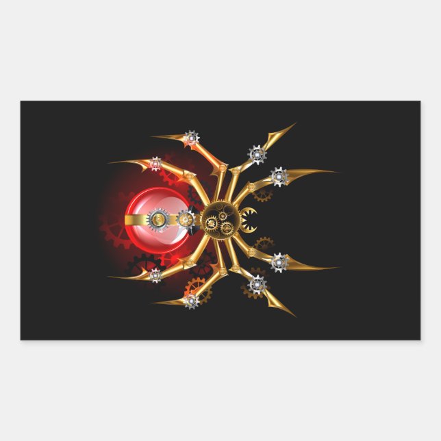 Adesivo Retangular Aranha-do-galo em preto (Frente)