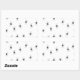 Adesivo Retangular Aranhas por toda parte para o Halloween Crawy