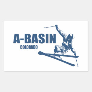 Adesivo Retangular Arapahoe Basin Colorado Skier