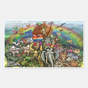 Adesivo Retangular Arca de Noah