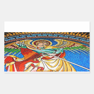 Adesivo Retangular Arcanjo Michael Mosiac, igreja de Kaiser Wilhelm