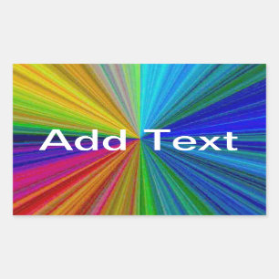 Adesivo Retangular Arco-Íris com gradação circular