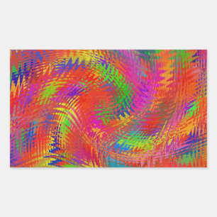 Adesivo Retangular Arco-íris Tecido