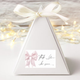 Adesivo Retangular Arco Rosa Suave Obrigado Retangular