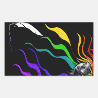 Adesivo Retangular Arcos-Chuva No Cabelo