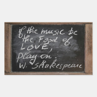 Adesivo Retangular Ardoise - citação de W. Shakespeare -