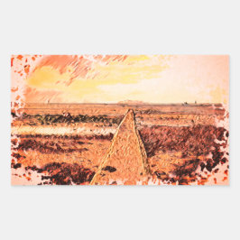 Adesivo Retangular Ardrossan Beach Sunset, Scotland