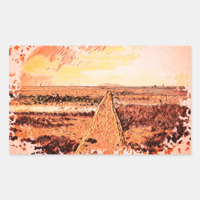 Adesivo Retangular Ardrossan Beach Sunset, Scotland (Frente)