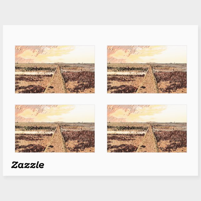 Adesivo Retangular Ardrossan Beach Sunset, Scotland (Folha)