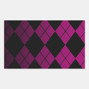 Adesivo Retangular Argyle preto