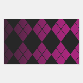 Adesivo Retangular Argyle preto