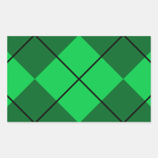 Adesivo Retangular Argyle Verde Irlandês