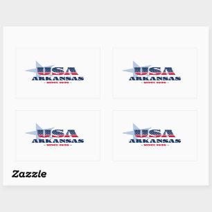 Adesivo Retangular Arkansas My Home State Sticker