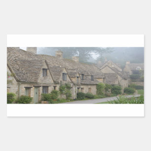 Adesivo Retangular Arlington Row, vinheta retangular de Bibury