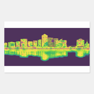 Adesivo Retangular Arlington Texas Skyline