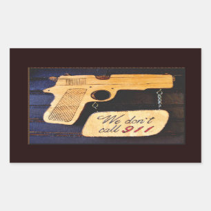 Adesivo Retangular Arma