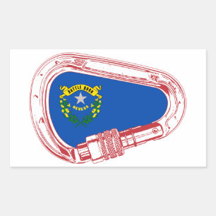 Adesivo Retangular Armador de Bandeira do Nevada