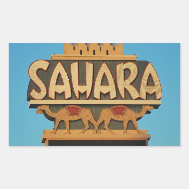Adesivo Retangular Arquitetura Landmark do Sahara de Las Vegas (Frente)