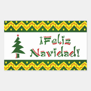 Adesivo Retangular Arriba de Feliz Navidad