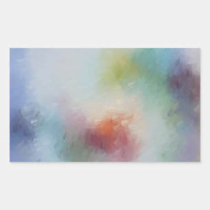 Adesivo Retangular Arte Abstrata Moderna Modelo Personalizado Colorid