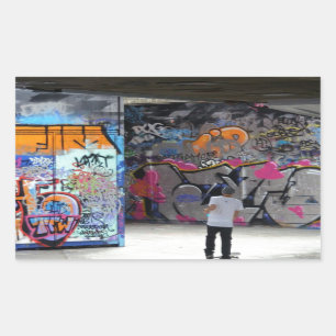 Adesivo Retangular Arte-Grafites da rua de Urband