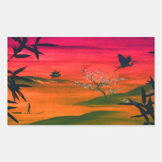 ADESIVO RETANGULAR ARTE JAPONESA (Frente)