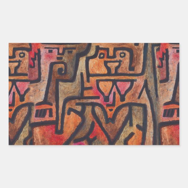 Adesivo Retangular Arte Moderna Expressionista Abstrata da Floresta d (Frente)