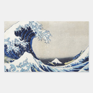 Adesivo Retangular Arte vol.4 de Ukiyoe do japonês