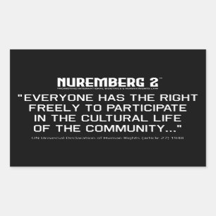 Adesivo Retangular Artigo 27º Declaração dos defensores dos direit