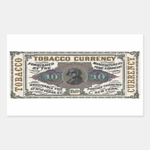 Adesivo Retangular Artigo relativo à promoção do tabaco do vintage