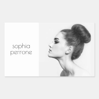 Adesivo Retangular Artista profissional e Cartão com fotos fotógrafo