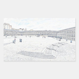 Adesivo Retangular Artistic Halifax Piece Hall Heritage Landmark