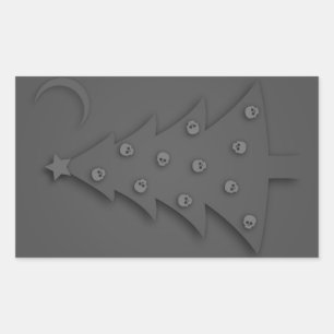 Adesivo Retangular Árvore da sombra do Natal