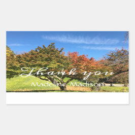 Adesivo Retangular Árvore de Mapeamento Colorida no outono