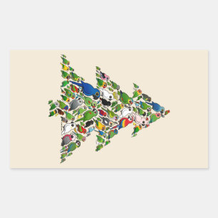 Adesivo Retangular Árvore de Natal de Cenoura