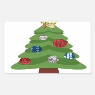 Adesivo Retangular árvore de natal emoji