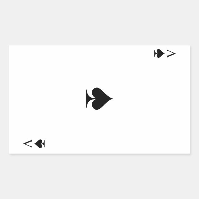Adesivo Retangular Ás de Espadas (Frente)