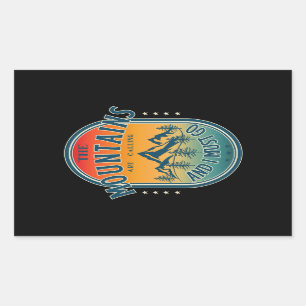 Adesivo Retangular As montanhas estão chamando e eu devo ir