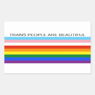 Adesivo Retangular As Pessoas Trans São Belas