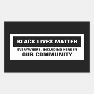 Adesivo Retangular As Vidas Negras Importam Em Todos Os Lugares Da No