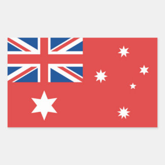 Adesivo Retangular Assinante vermelho australiano