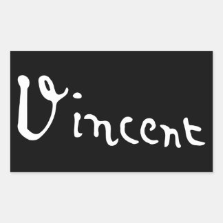 Adesivo Retangular Assinatura de Vincent Van Gogh