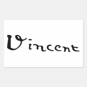 Adesivo Retangular Assinatura de Vincent Van Gogh