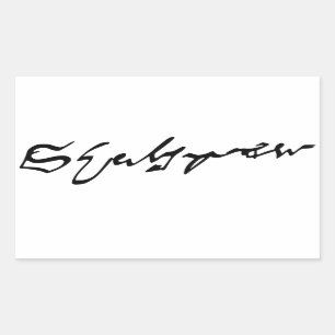 Adesivo Retangular Assinatura William Shakespeare